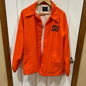 Vintage Su Orangemen Button Rain Coat – Size M
